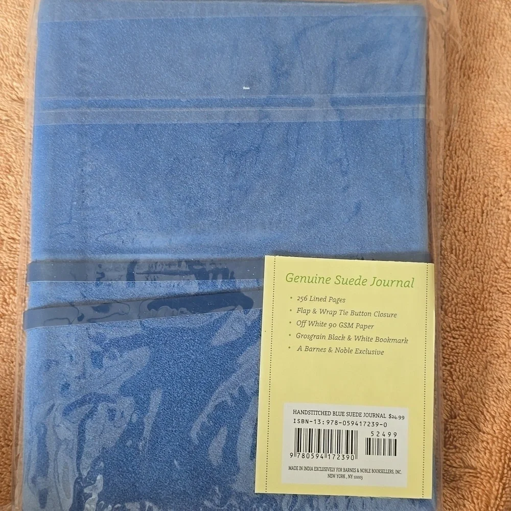Barnes & Noble handstitched blue